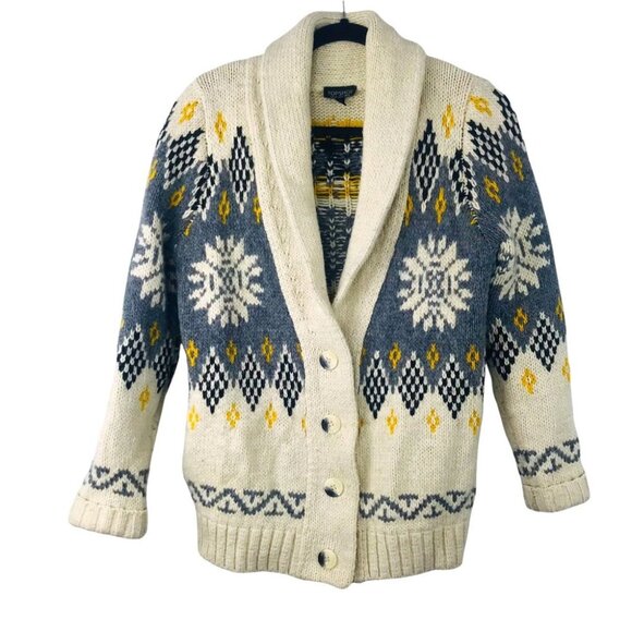 Topshop Sweaters - Topshop Wool Blend Knitted Oversized Button Up Sweater Cardigan  Women size 6